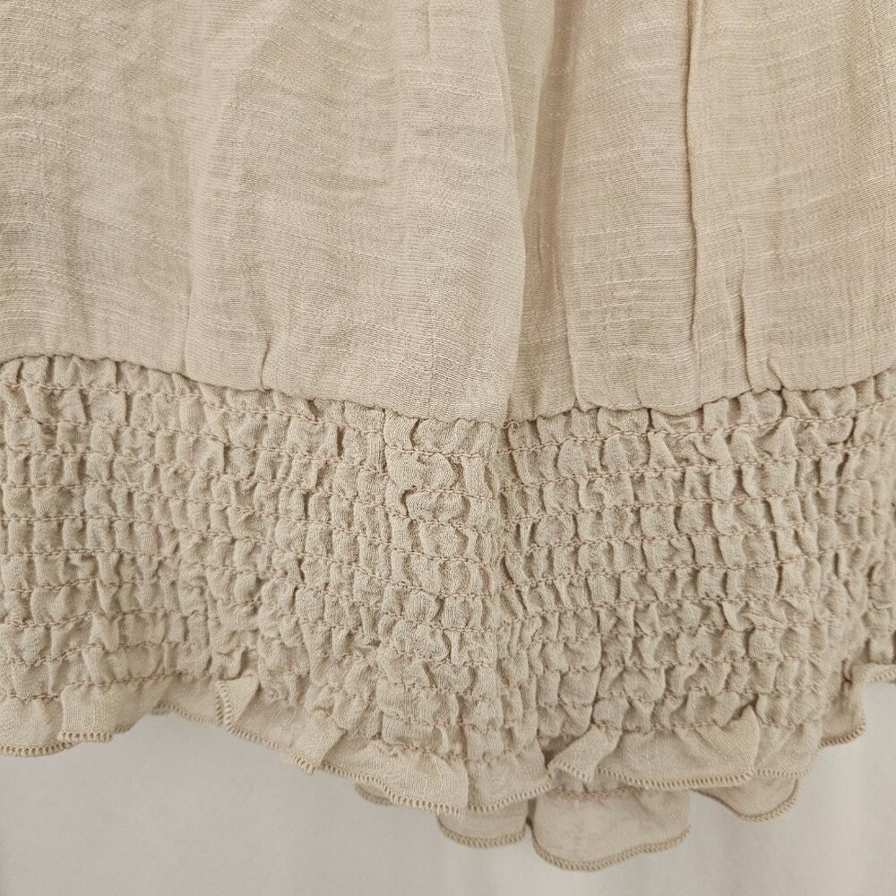 by & by Puff Sleeve Peasant Top round Neck Ruffle Romantic S NWT - Picture 6 of 11